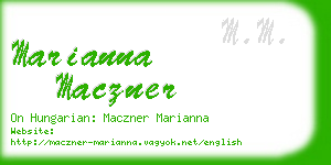 marianna maczner business card
